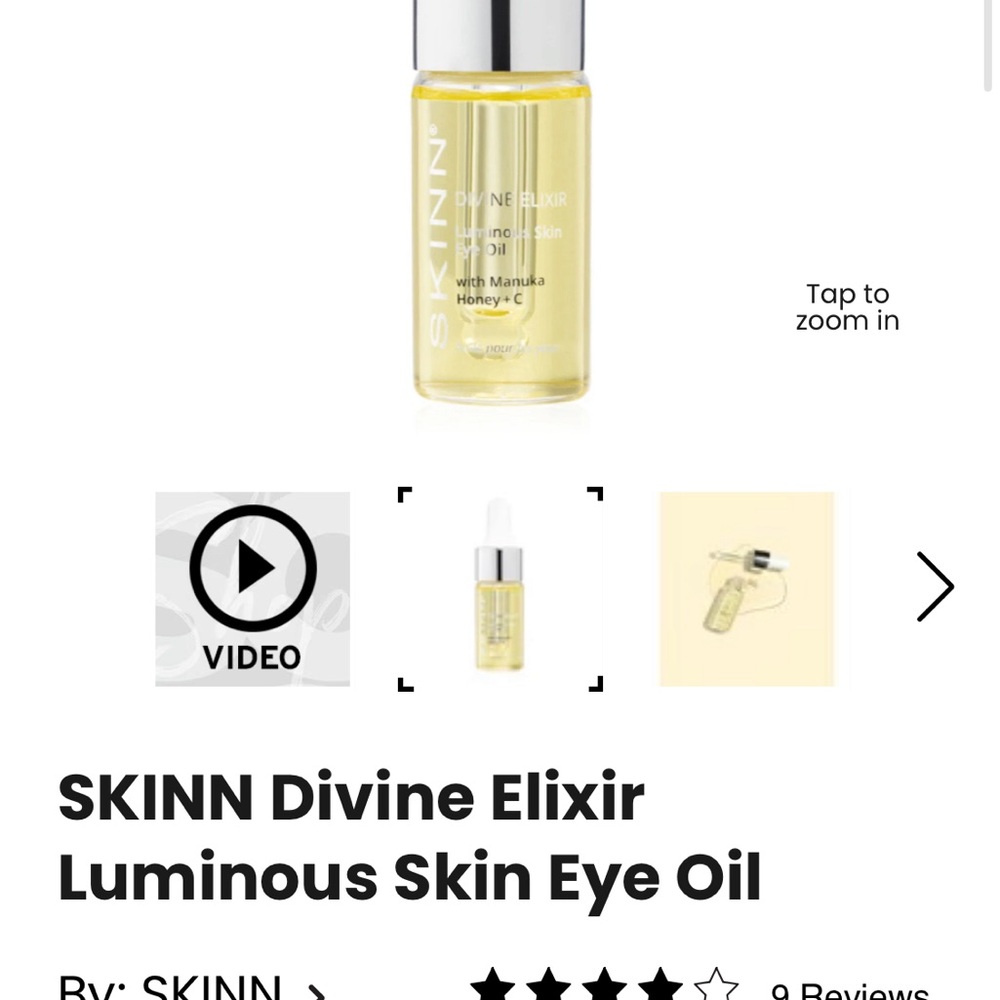 Brand New Skinn Divine Elixir Eye Oil